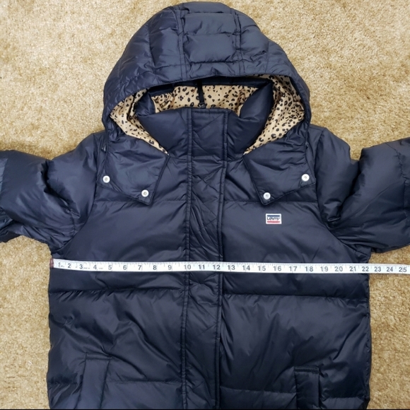 NWT Levi's Long Puffer Hooded Down Coat - Picture 8 of 8